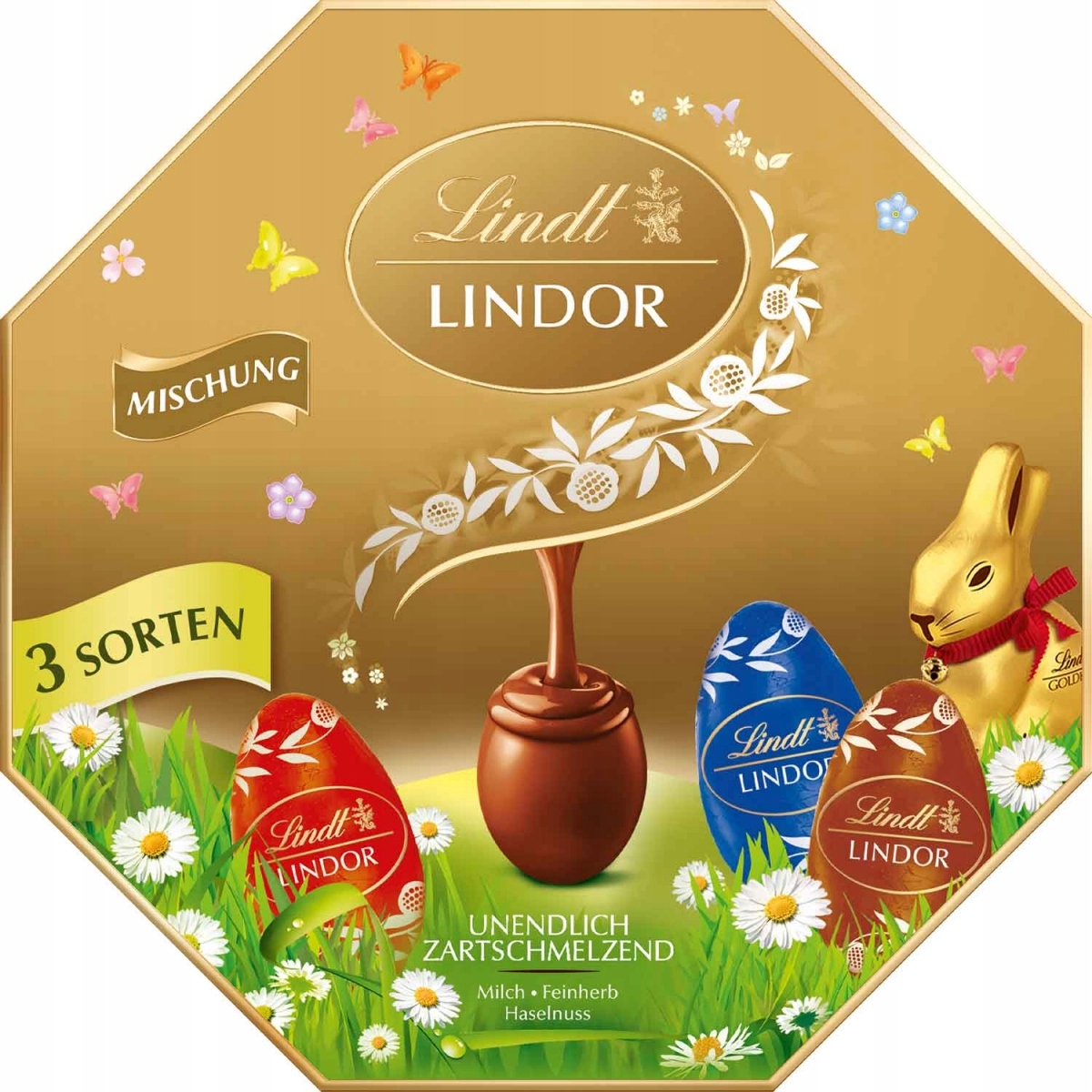 Levně Lindt Lindor Čokoládová vajíčka Mix 144 g