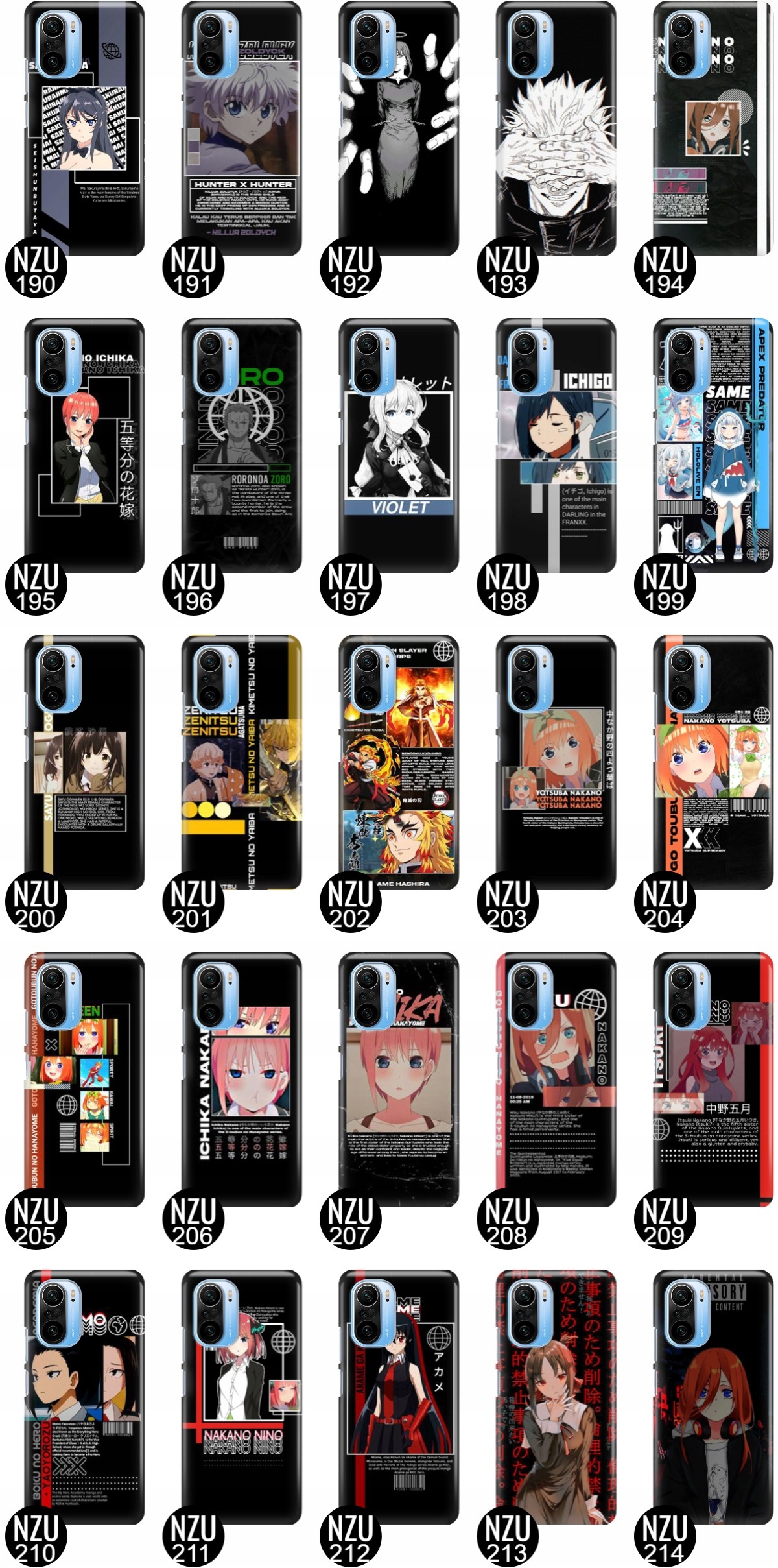 ETUI DO XIAOMI POCO F3 PRO Case Anime Topowe Wzory Typ plecki