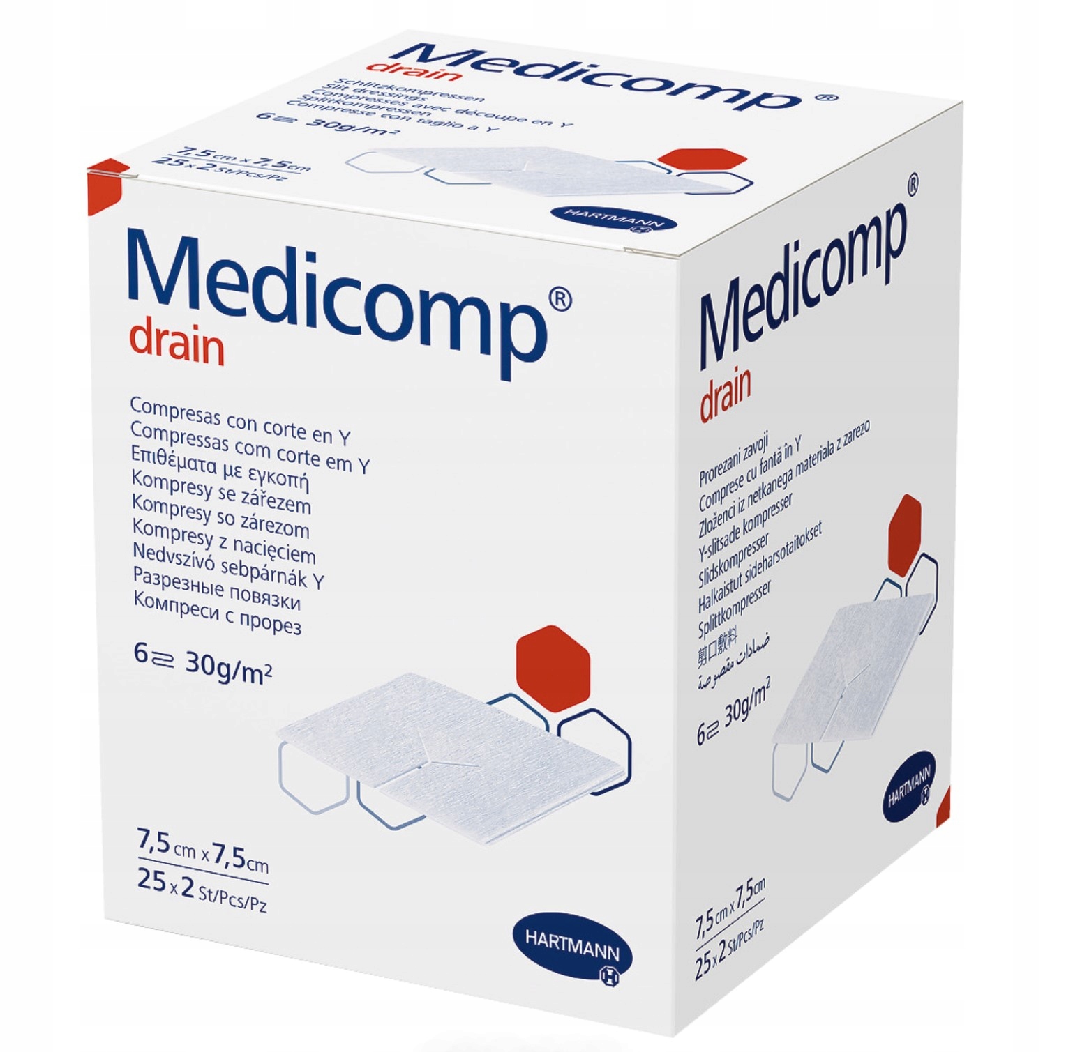 

Hartmann Medicomp Drain 7,5x7,5cm, 25x2szt. jałowe