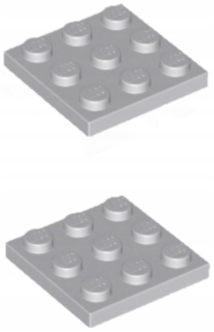 

Lego Płytka 3x3 Jasny Szary 6015347 11212 - 2szt