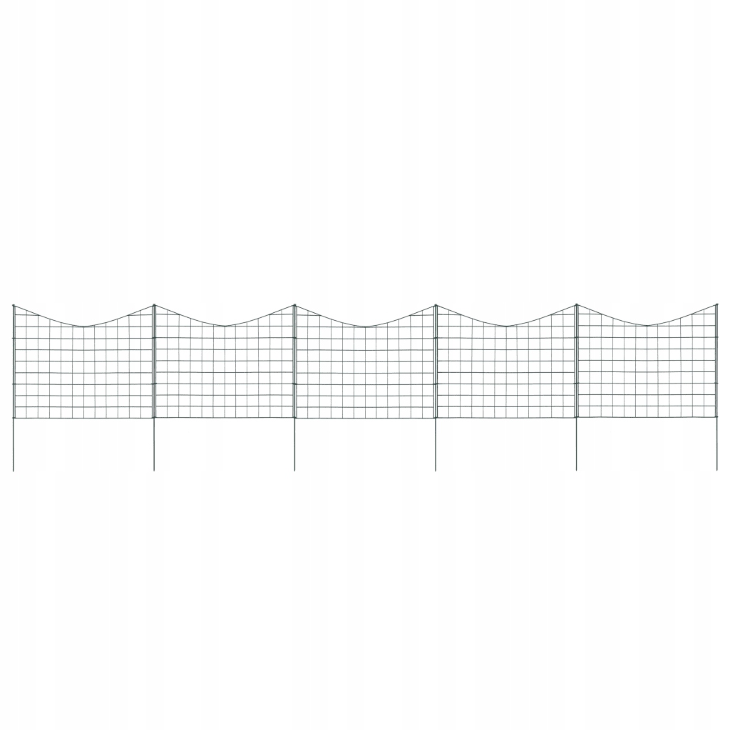 Zahradní plot s obloukem dolů 77,5 x 64 cm zelený Zelená 146104
