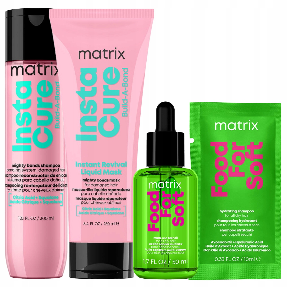 Matrix Instacure Build-A-Bond šampon maska, Ffs olej 50 ml Dárek