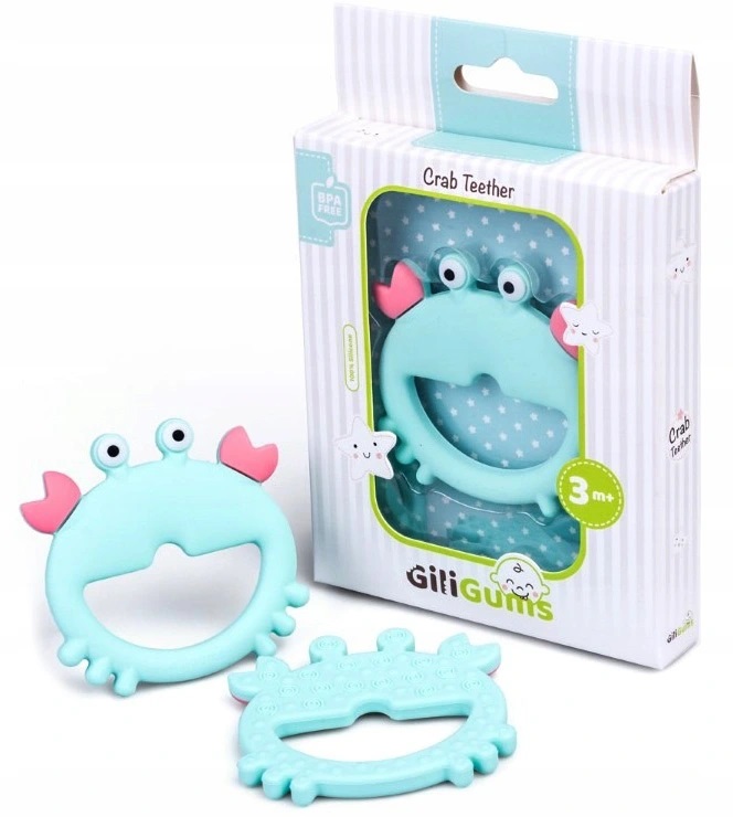 

GiliGums Krab Gryzak na ząbkowanie silikonowy 3m+