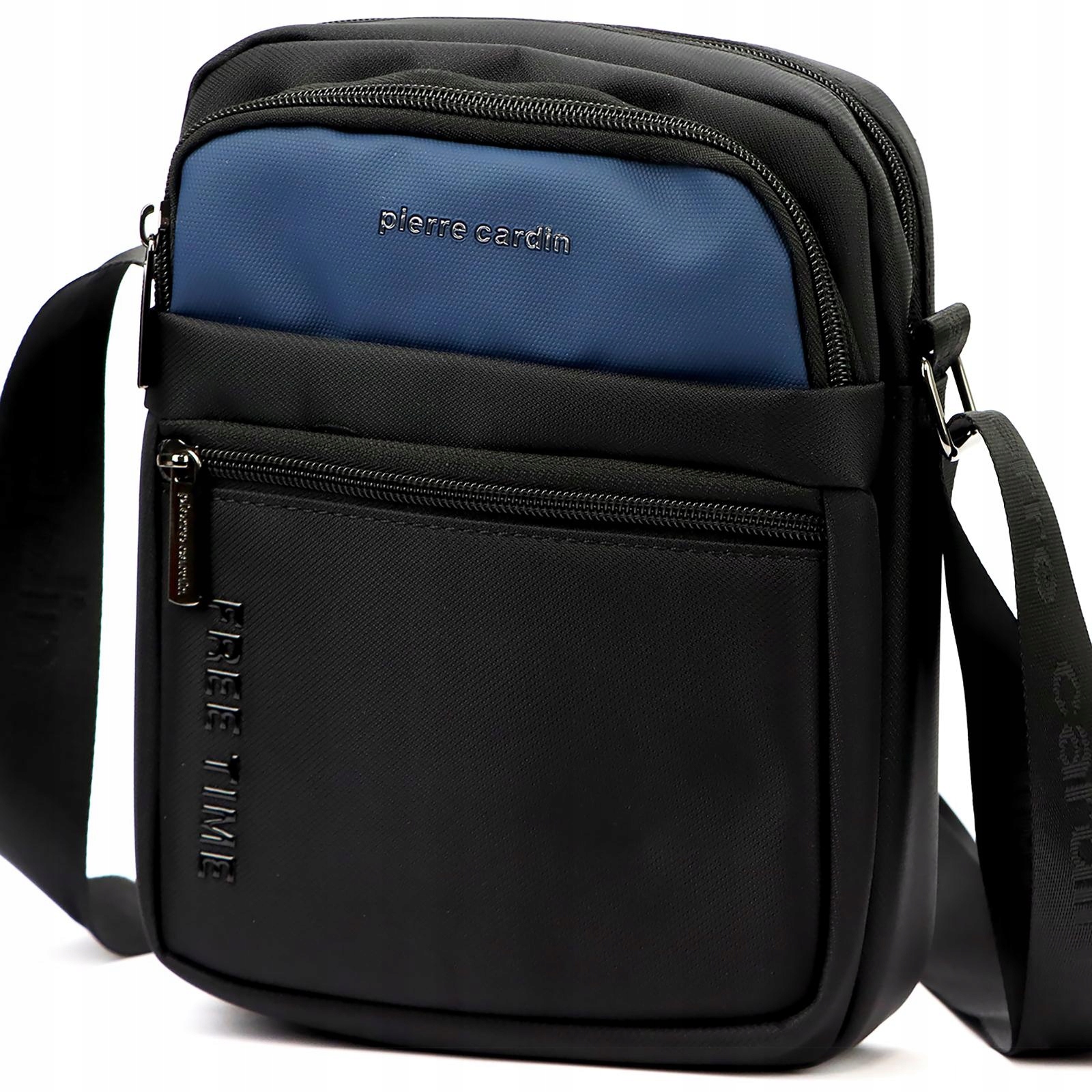 Pánská taška přes rameno Pierre Cardin 2061 černá modrá Alan09