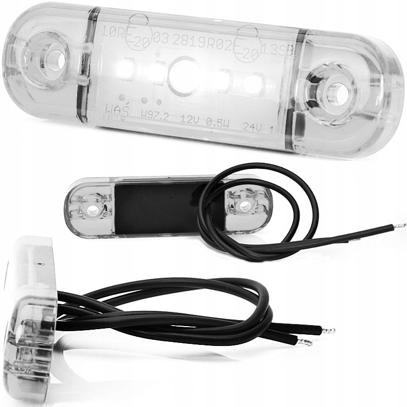 LAMPA OBRYSOWA POZYCYJNA BIAŁA PRZEDNIA LAWETA WAŚ