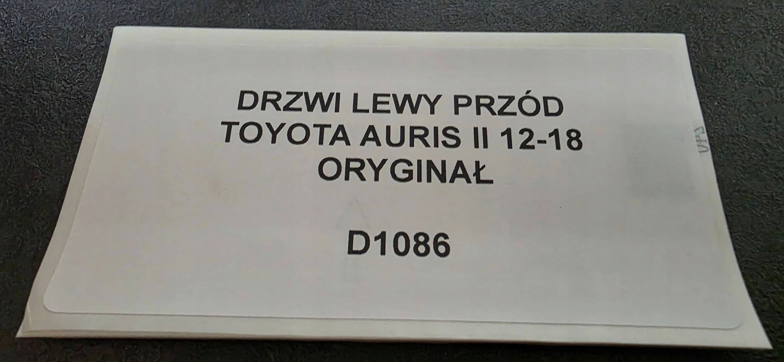 door left front TOYOTA AURIS II 12-18 original