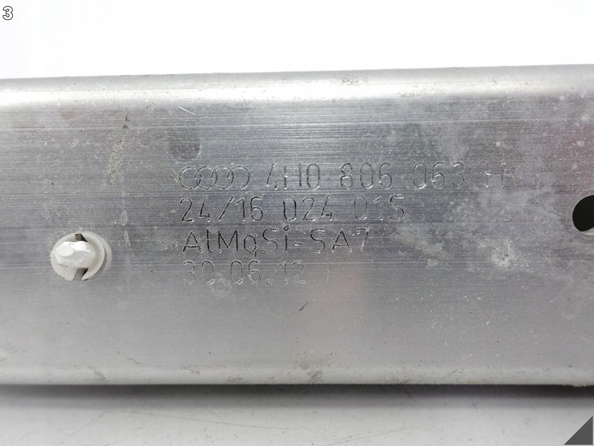 AUDI S8 A8 4H0 D4 LIFT 09-17 quarter beam tip left front 92 KM