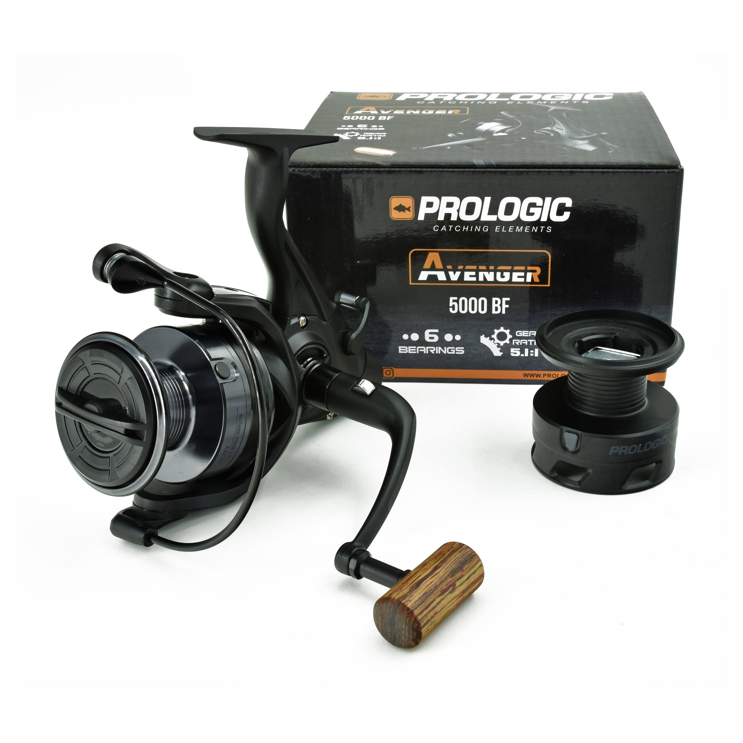 Kołowrotek karpiowy z wolnym biegiem Prologic Avenger Bf 5000 5BB+1RB