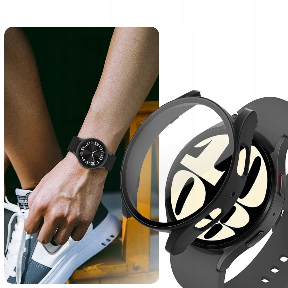 Etui ze szkłem 2w1 Pełna Ochrona do Samsung Galaxy Watch 6 40mm | KOLORY Materiał tworzywo sztuczne