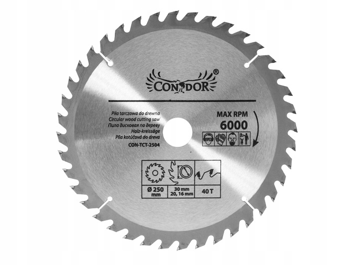 

Tarcza Piła Do Drewna Widiowa 250 x 32 mm 40T