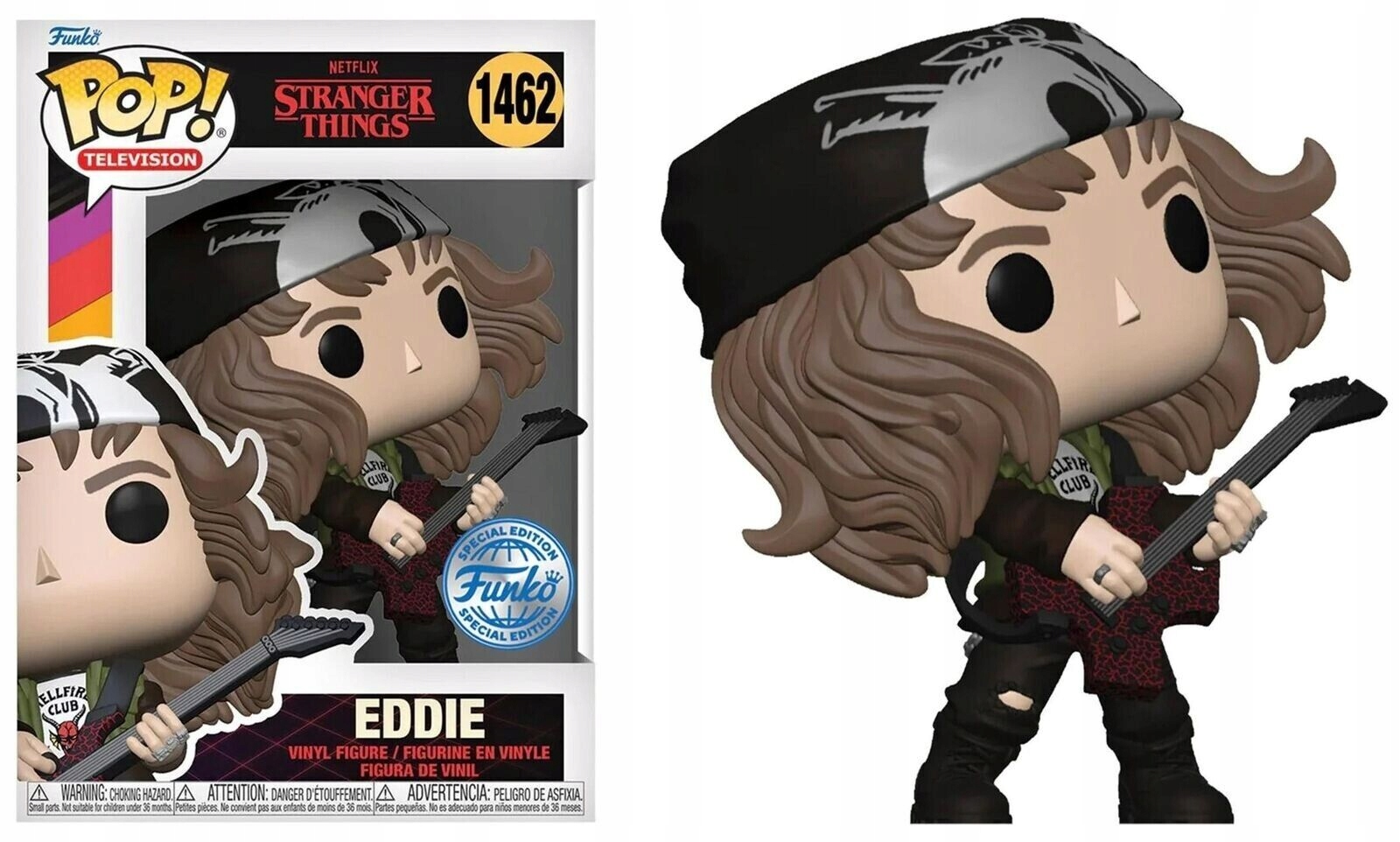 Funko Pop! Stranger Things Eddie (Lovec) (s kytarou) (Metalický) 7/10