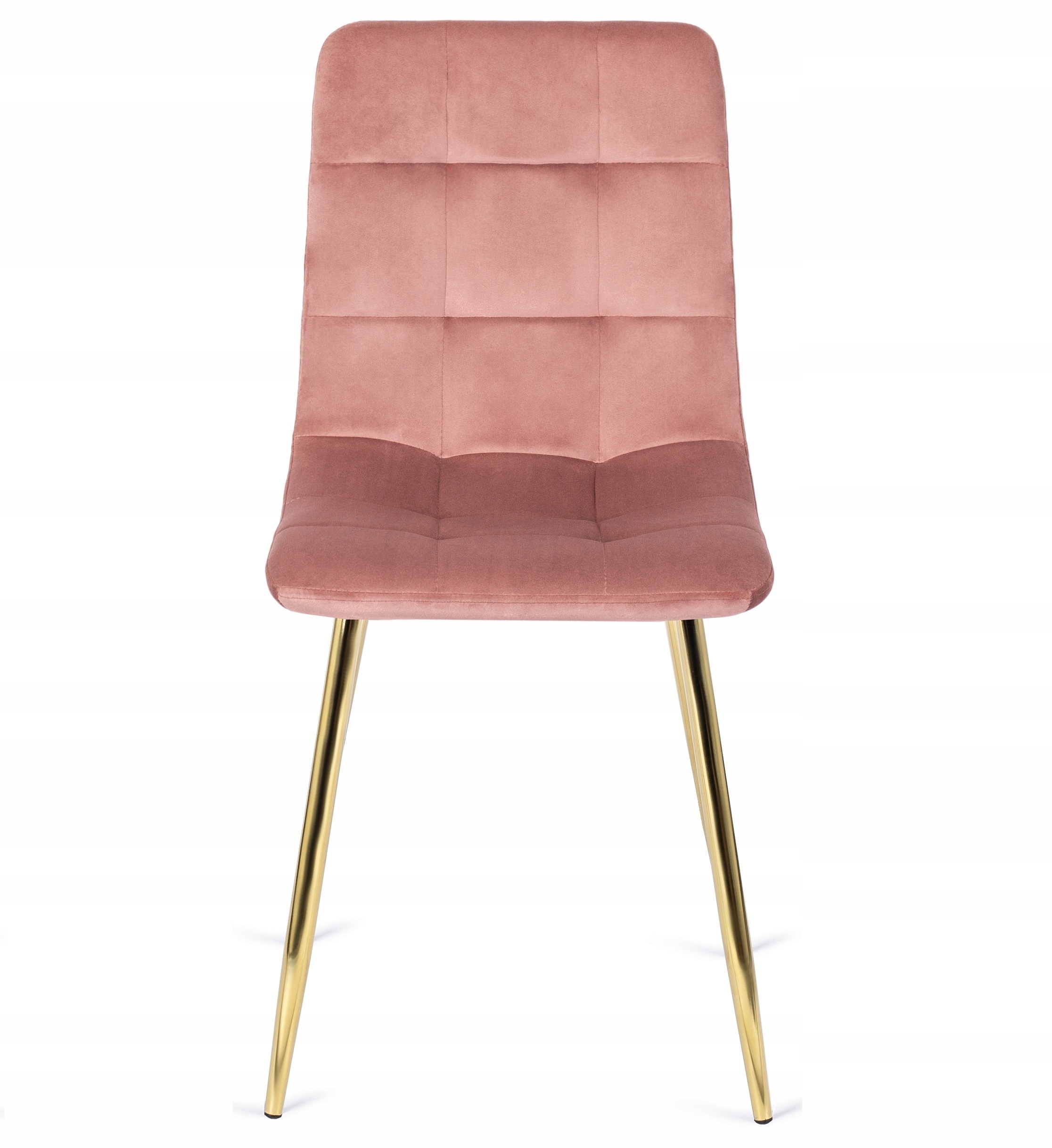Krzesło Welurowe Jadalnia Glamour Złote Nogi Salon Do Toaletki Różowe YORK Kolor obicia różowy