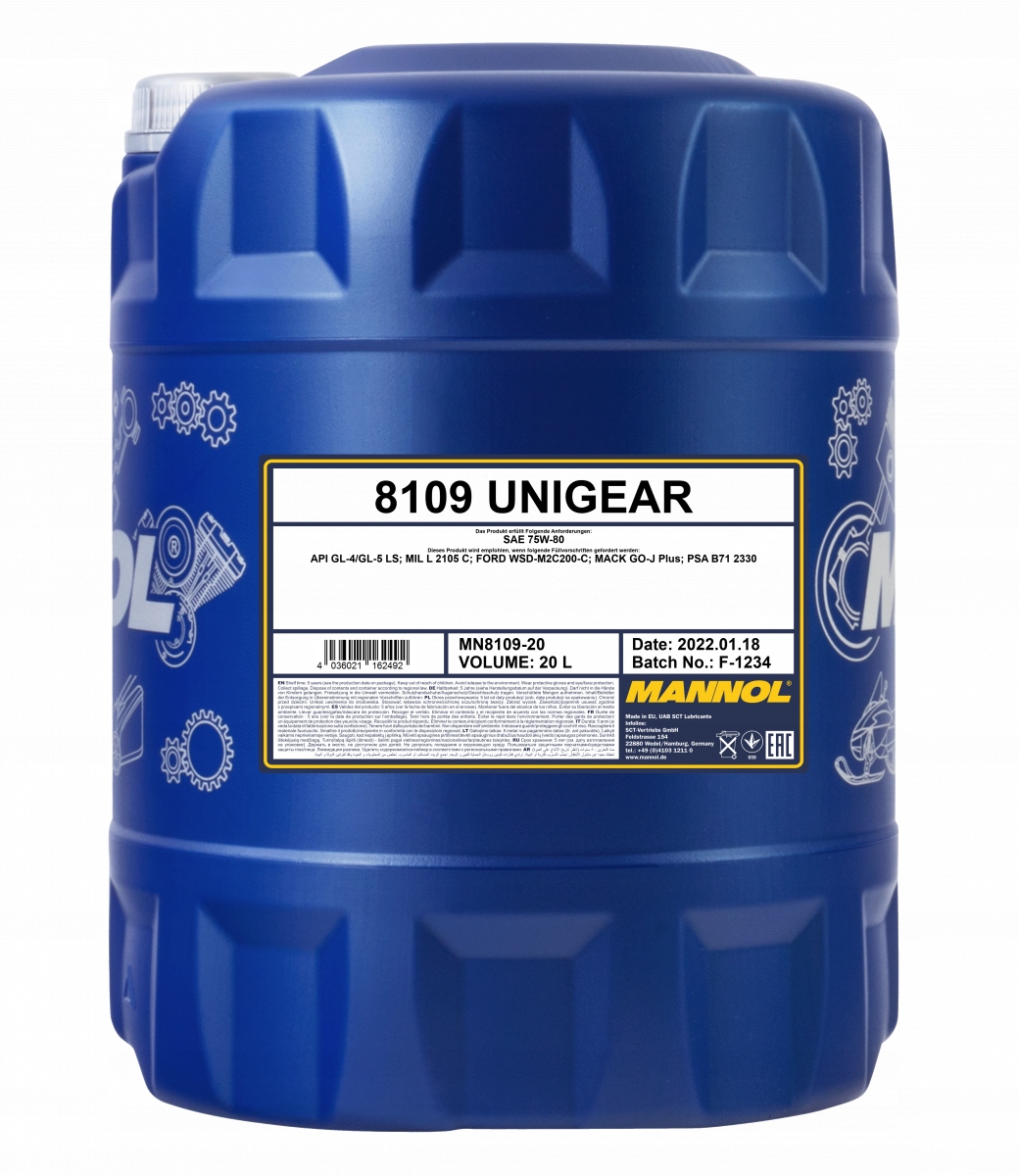 

Mannol 8109 Olej Unigear 75W-80 Api GL4/GL5 20L
