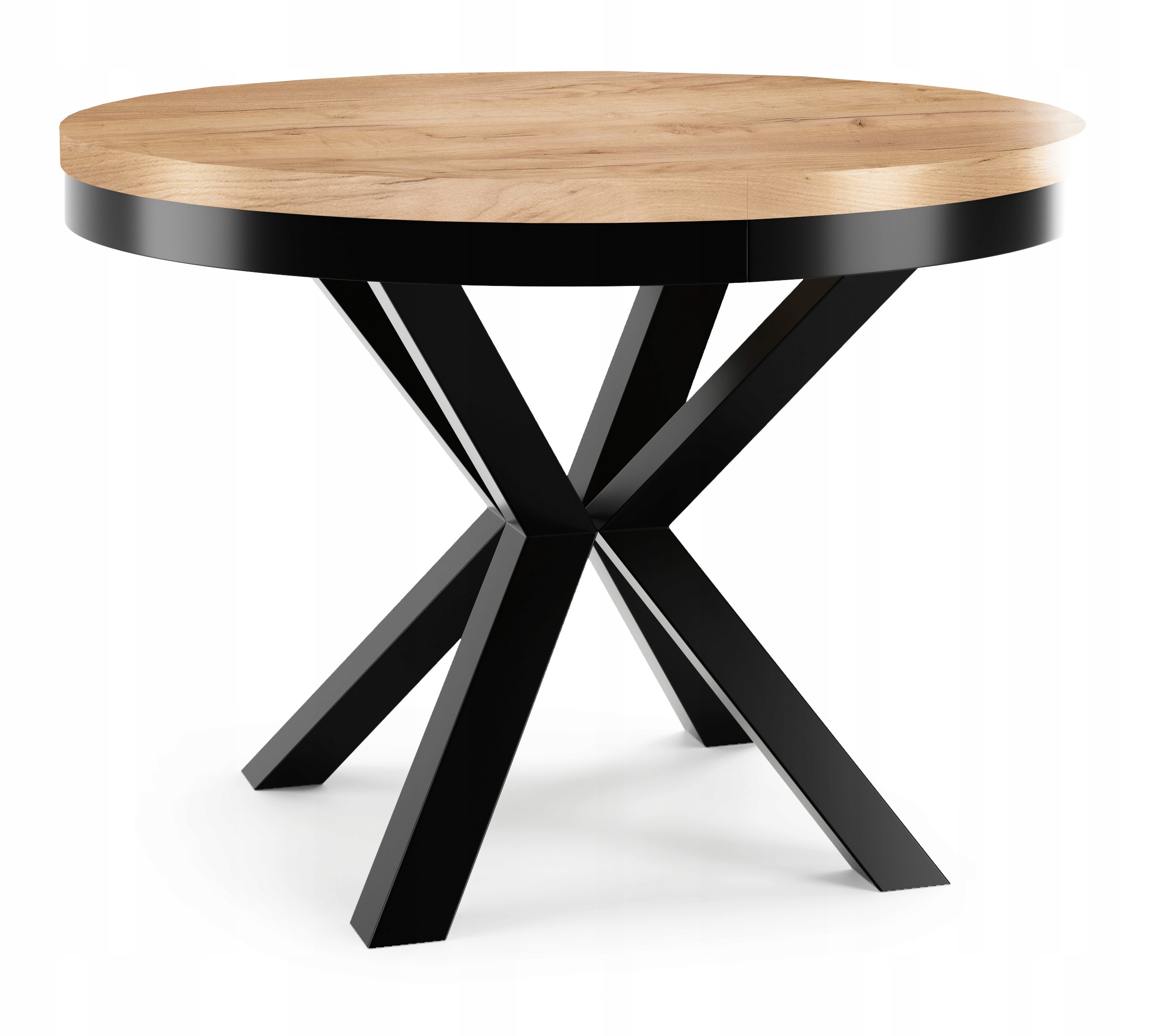 OKRĄGŁY STÓŁ 100/180 rozkładany LOFT industrialny Kształt blatu okrągły