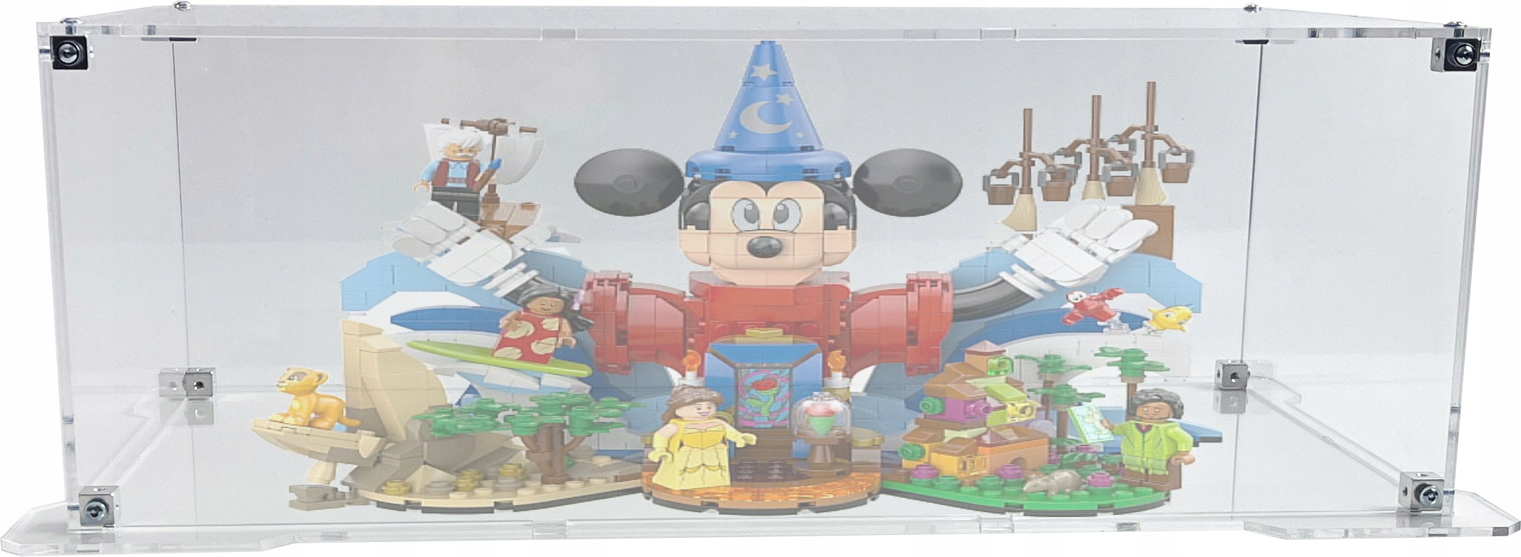 Vitrína s podstavcem Drewlandia pro stavebnici Lego 21352 Ideas Kouzlo Disneyho