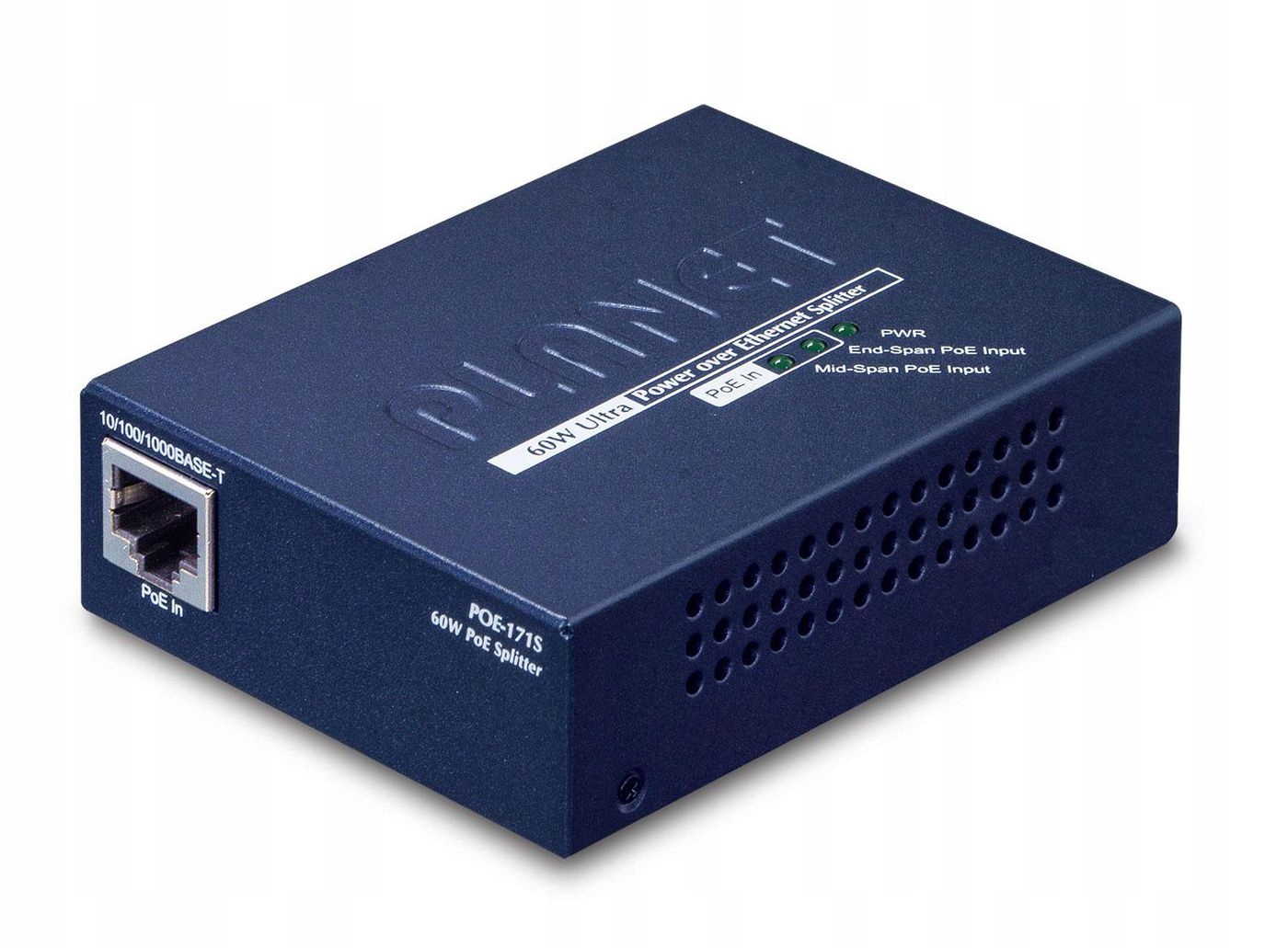 Planet POE-171S PoE Splitter, Čierny, Rozbočovač pre napájanie cez Ethernet