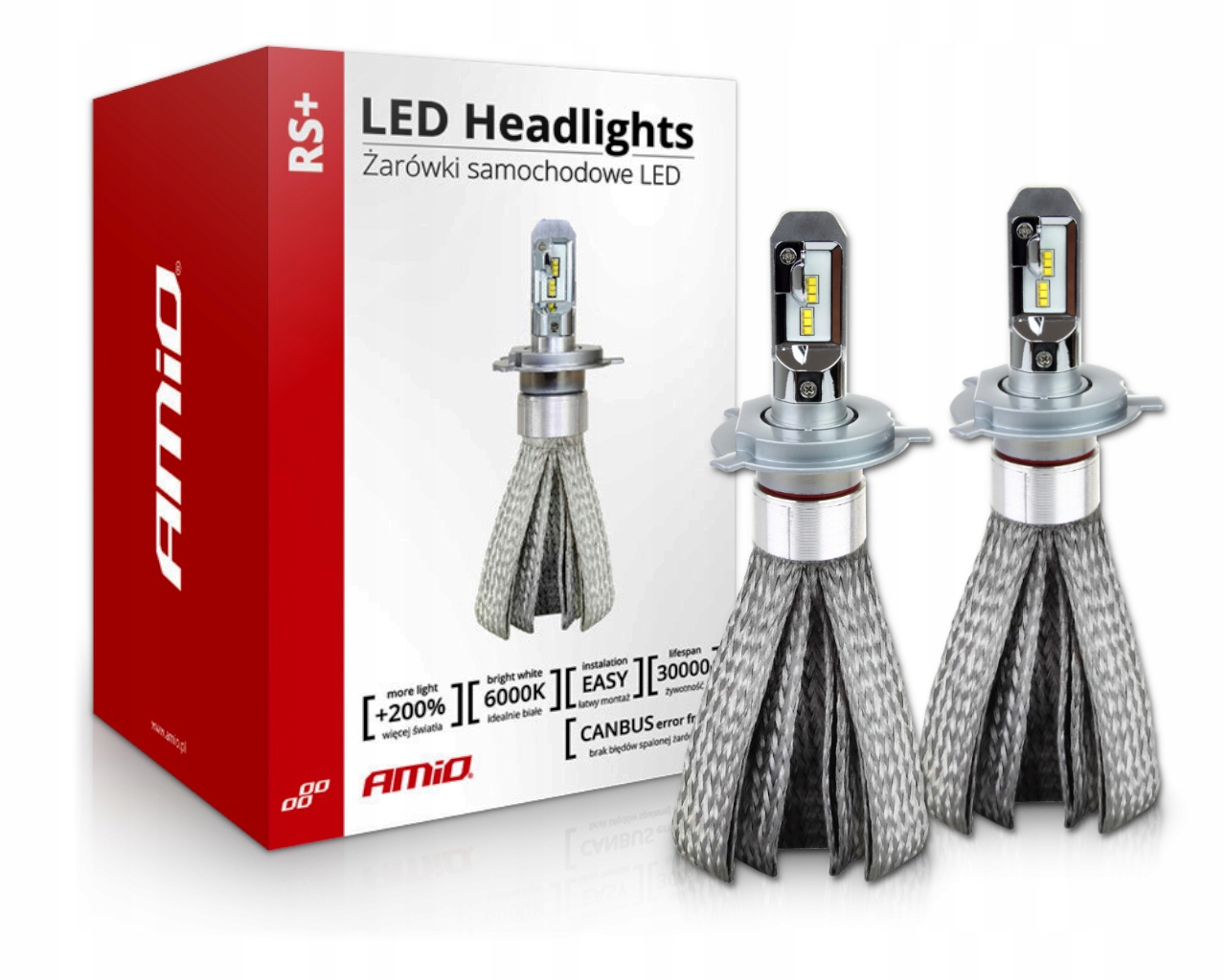 Led žiarovky pre hlavné svietenie H4 50W Rs+ Slim séria