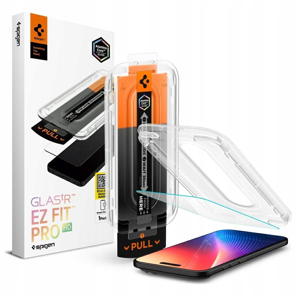 Tvrzené sklo Spigen Glas.TR "ez Fit Pro" pro iPhone Air, průhledný