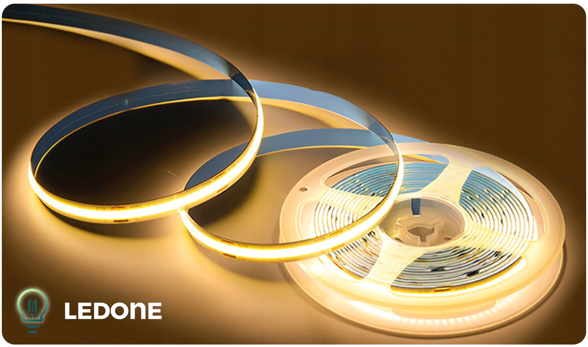 Taśma LED COB 480 diod na metr 12V Neon Ciepły 1 metr - linia LED Barwa światła biały ciepły