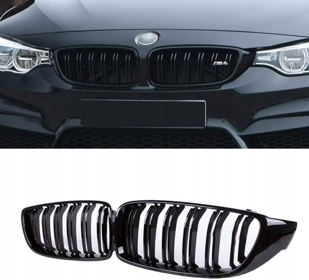 Atrapa Ledvinka Grill Mřížka Černá Lesk 2ks pro Bmw 4 F32 F33 F36 M Balíček