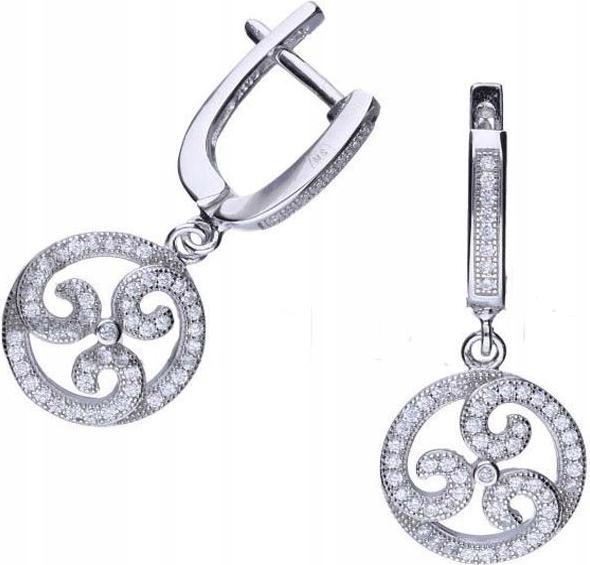 Stříbrné náušnice 925 elegantní s zirkony 4,88 g, jedinečný vzor dárek