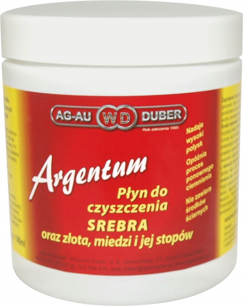 

Płyn do czyszczenia srebra i złota Argentum 2