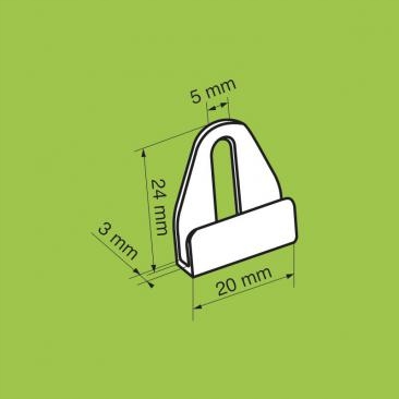 Wieszak przezroczysty na plakat do szerokości 62cm Szerokość produktu 62 cm