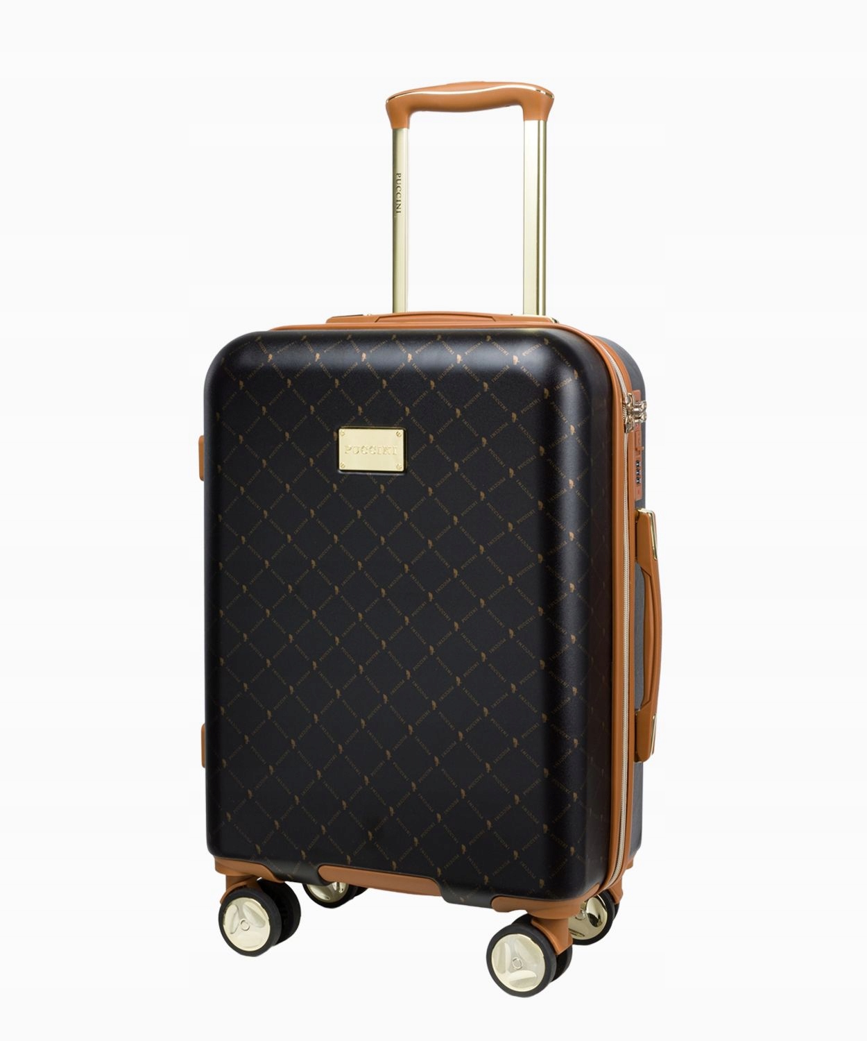 Walizka Kabinowa Podróżna Twarda Mała Na Kółkach Puccini Brązowa ABS023C 2