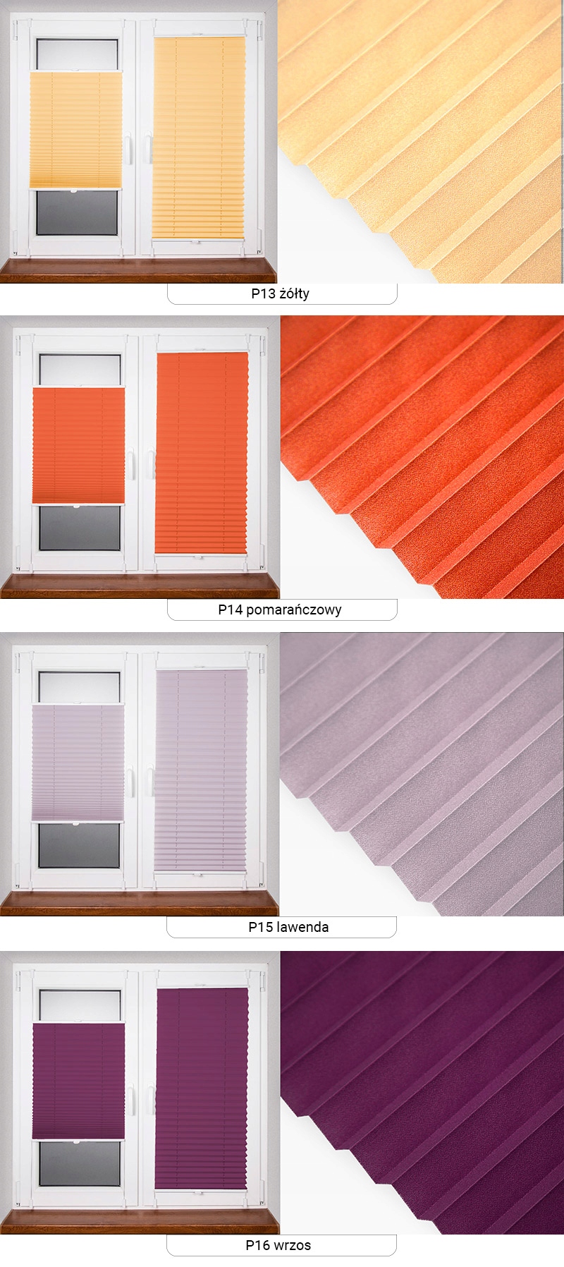 PLISY ROLETY ŻALUZJE PLISOWANE PLISA 107x150 cm - bez wiercenia Długość 150 cm