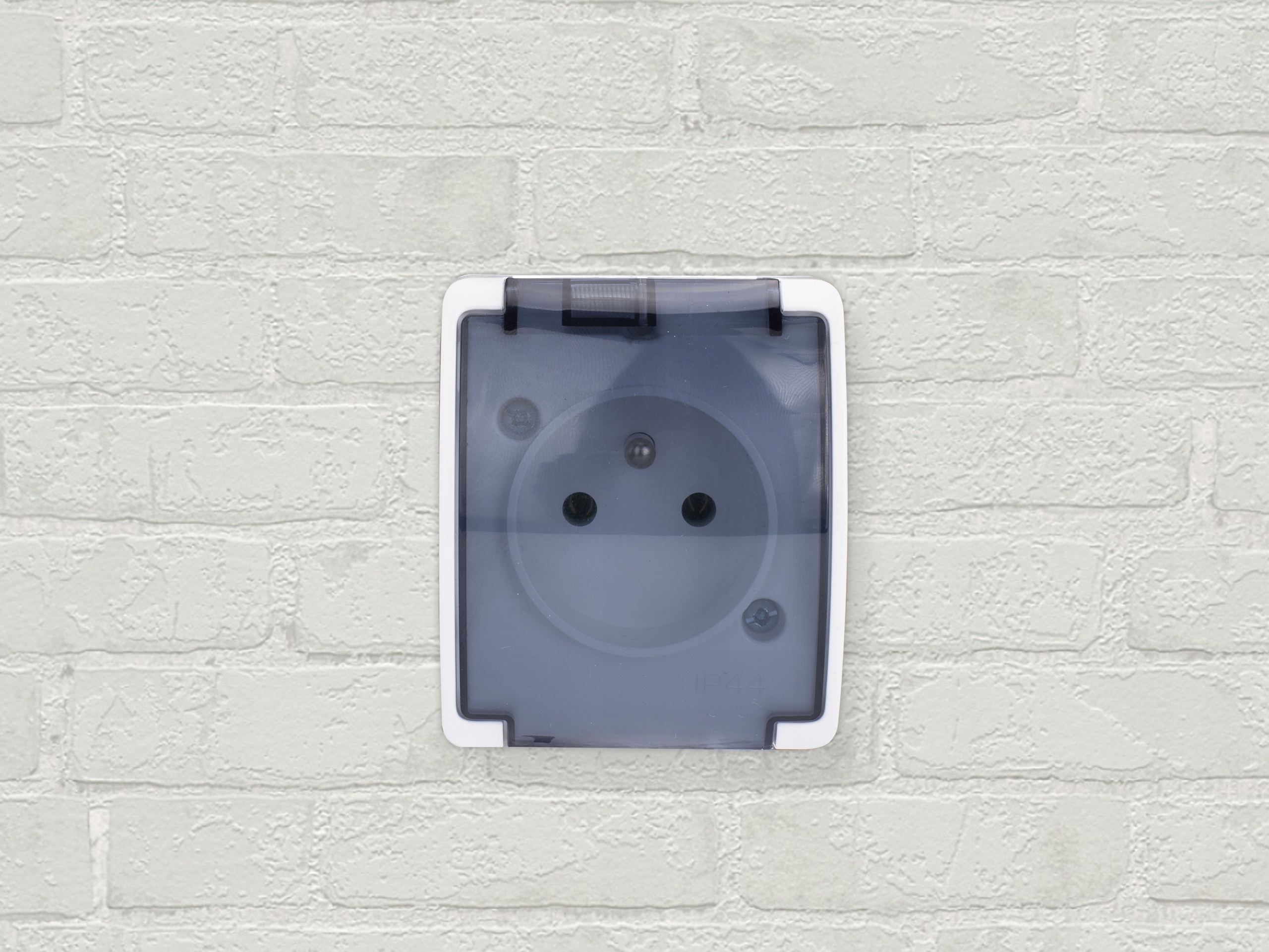 Gniazdo pojedyncze hermetyczne IP44 natynkowe dymn Kolor biały