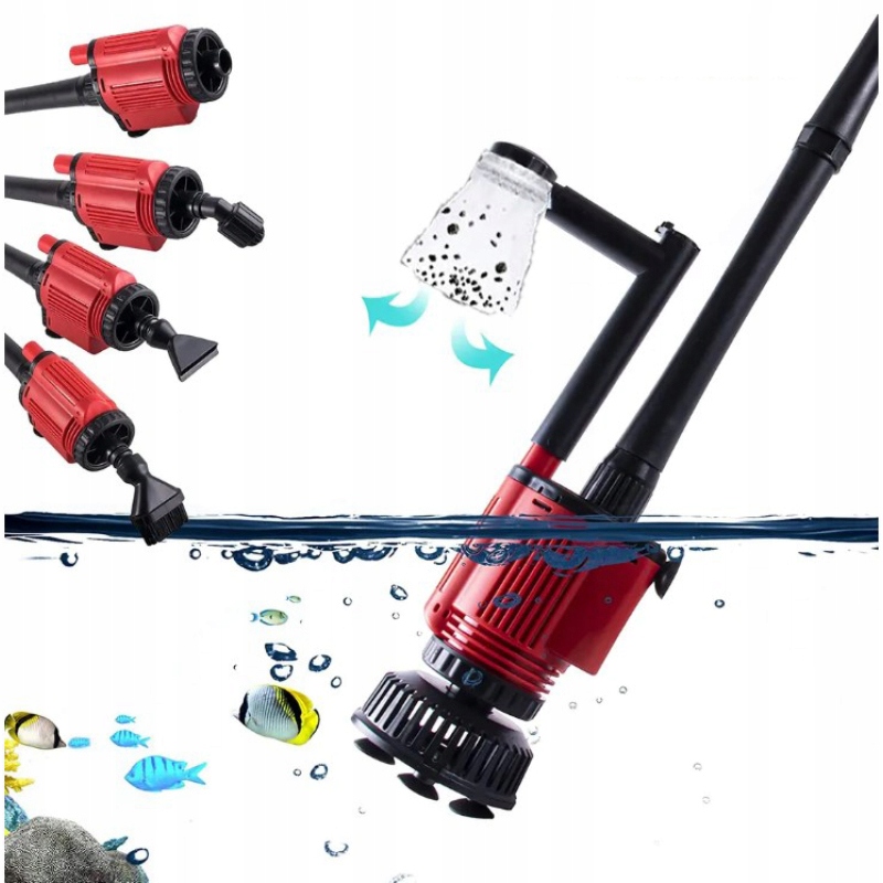 Levně Elektrický Odmulčovač Pro Čištění Akvária 6V1 Vysavač Měnič Vody