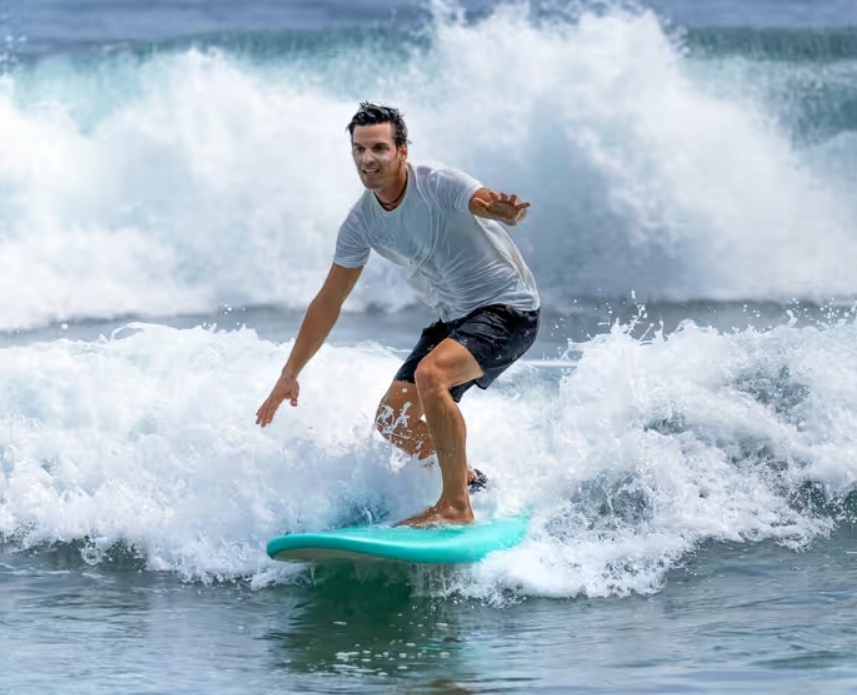 KOSZULKA TOP DO PŁYWANIA SURFING UV UPF50+ S Wzór dominujący bez wzoru