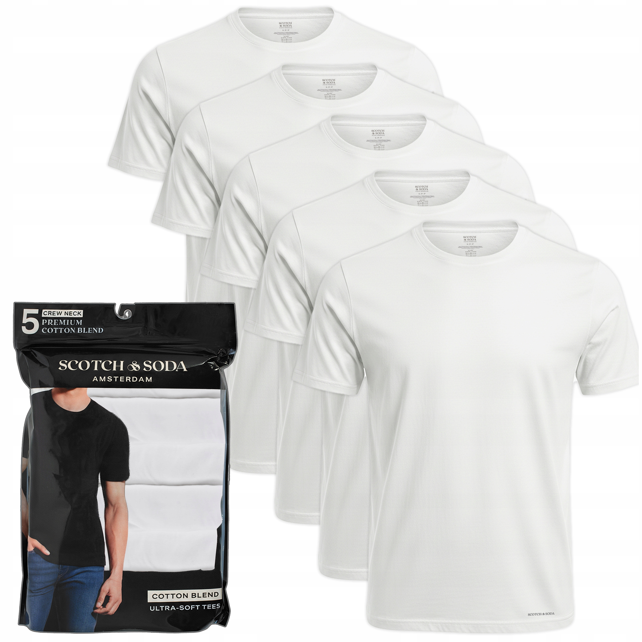 Scotch&soda Tričko Pánské 5 kusů Tričko Bavlna M