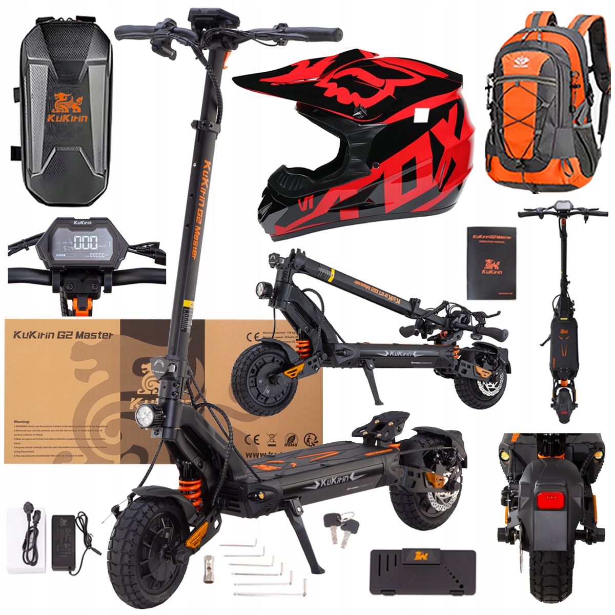 Kukirin G2 Master elektrické vozidlo 2000W 52V 20.8AH 70KM 60KM/H +Dárek