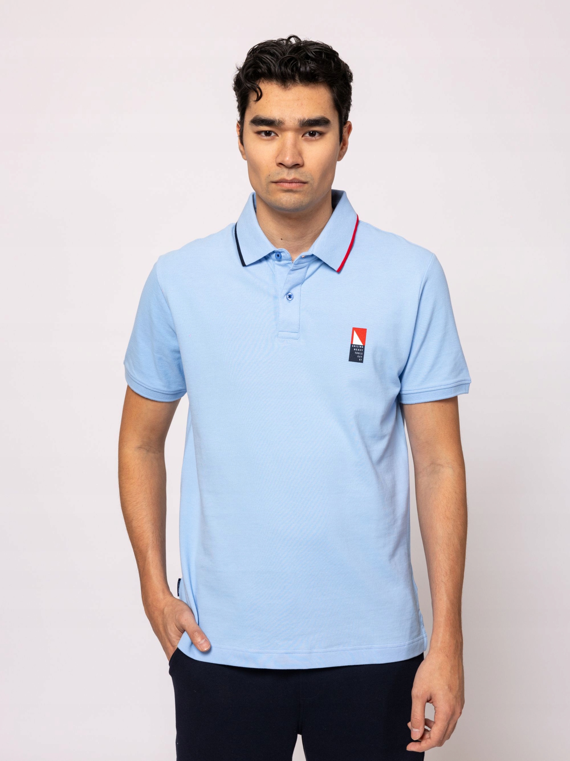 Heavy Tools Pánské Tričko Polokošile Tričko Darien Světle Modré L