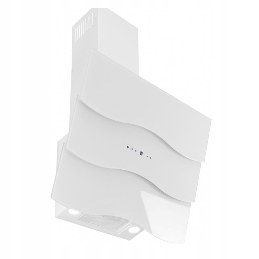 OKAP KUCHENNY TOFLESZ FALA 60 BIAŁY SZKŁO