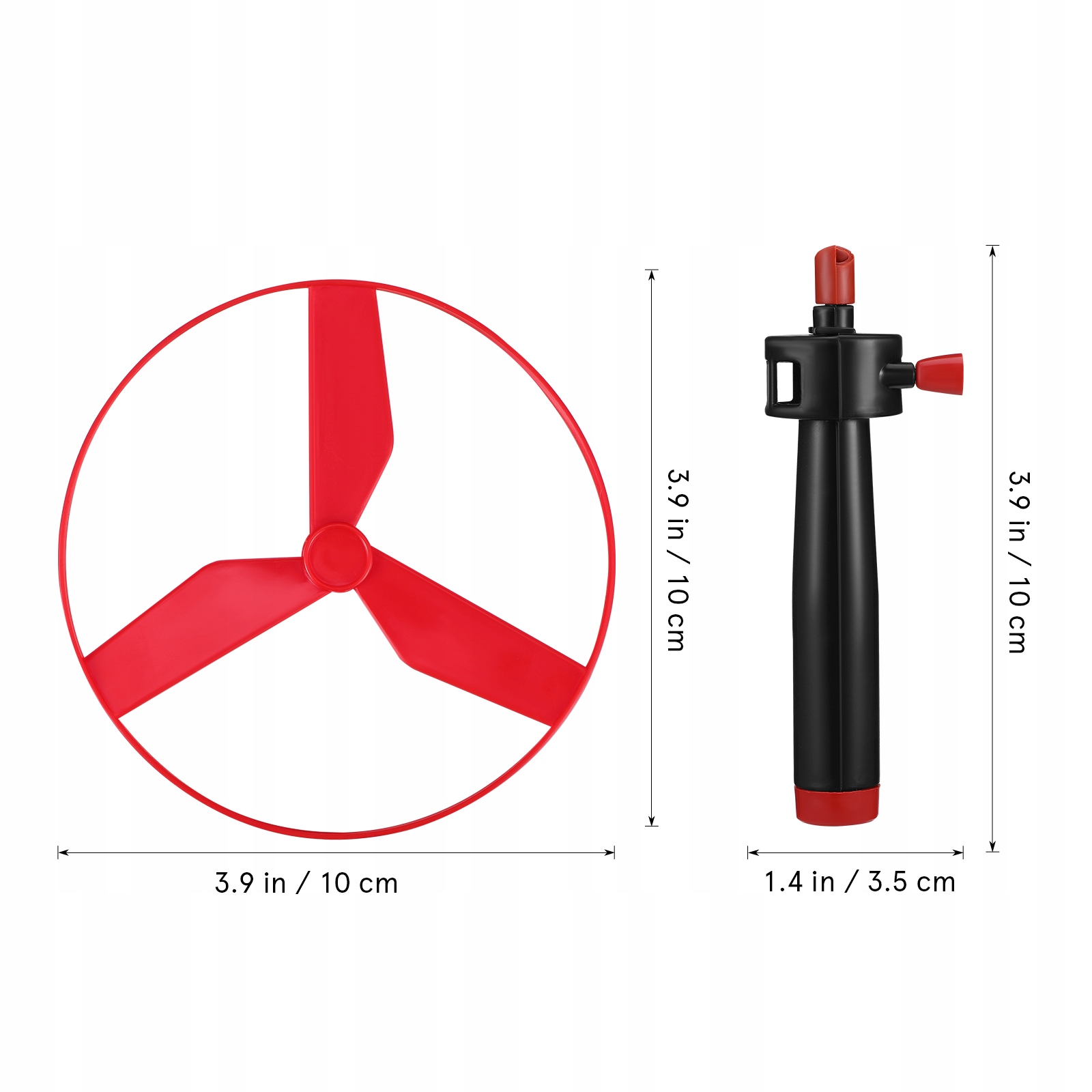 KOLOROWE LATAJĄCE DYSKI Z MECHANIZMEM CIĄGNIĘCIA - PROPELLEROWYCH ZABAWEK Marka bez marki