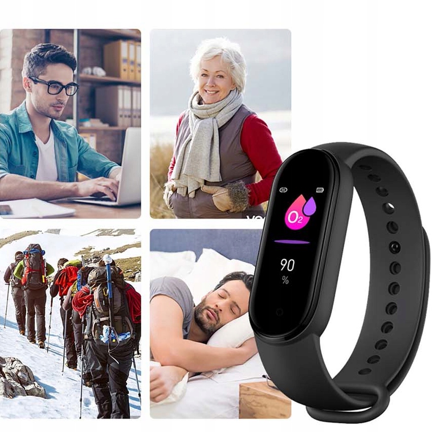 SMARTWATCH SMARTBAND ZEGAREK OPASKA SPORTOWA M7 APLIKACJE PL KROKOMIERZ SMS Grubość koperty 12.25 mm