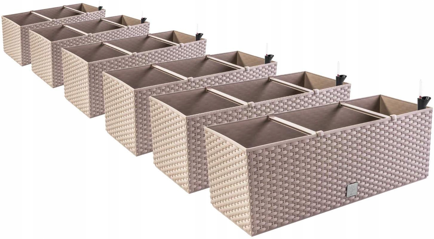 

6x doniczka balkonowa z systemami DRTC500 mocca