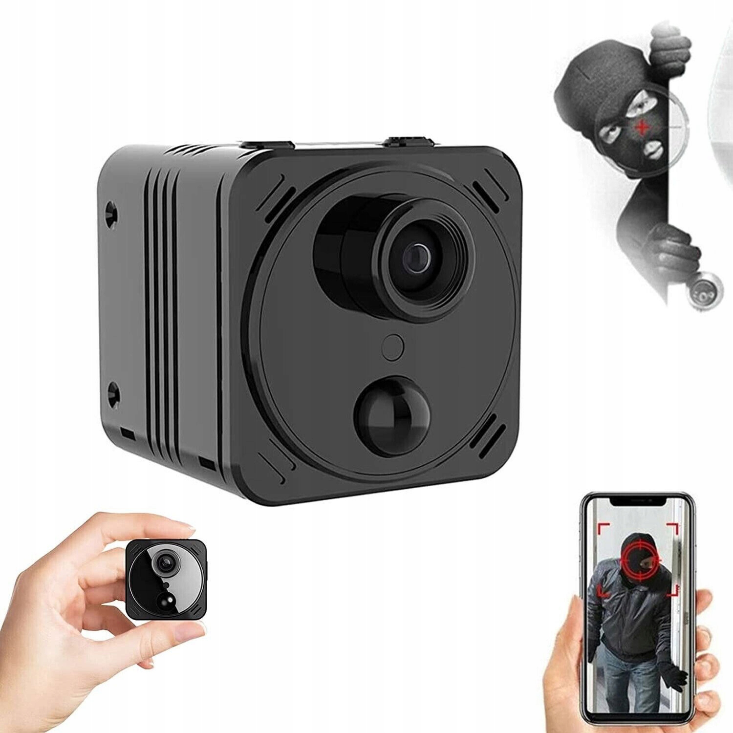 Mini Bezdrátová Špionážní Kamera Wifi Smart Ir Skrytá Detekce 4K
