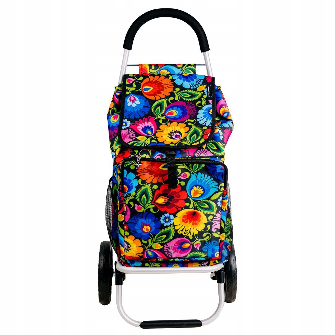 Nákupní vozík Folkstar – lidový černý, skládací a multifunkční