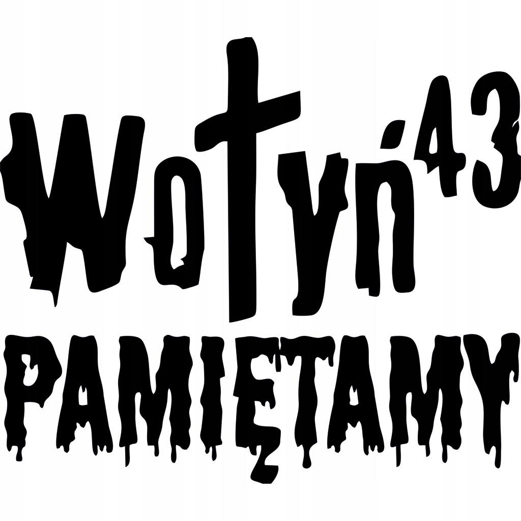 Naklejka na samochód Wołyń 43 1943 Pamiętamy Patriotyczna Polska 15 x 13 cm