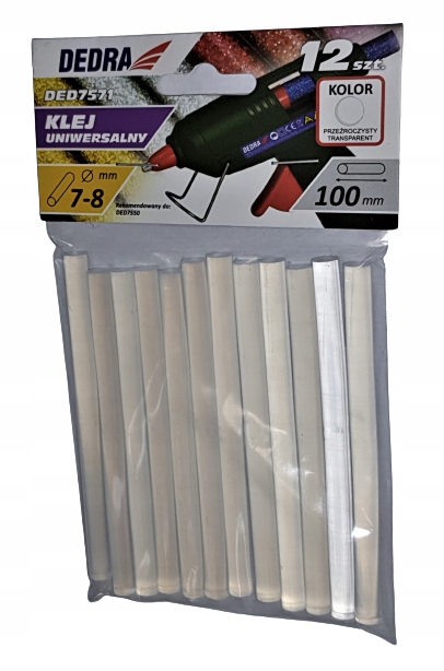 

Klej uniwersalny termotopliwy 7-8mm 12x100mm Dedra