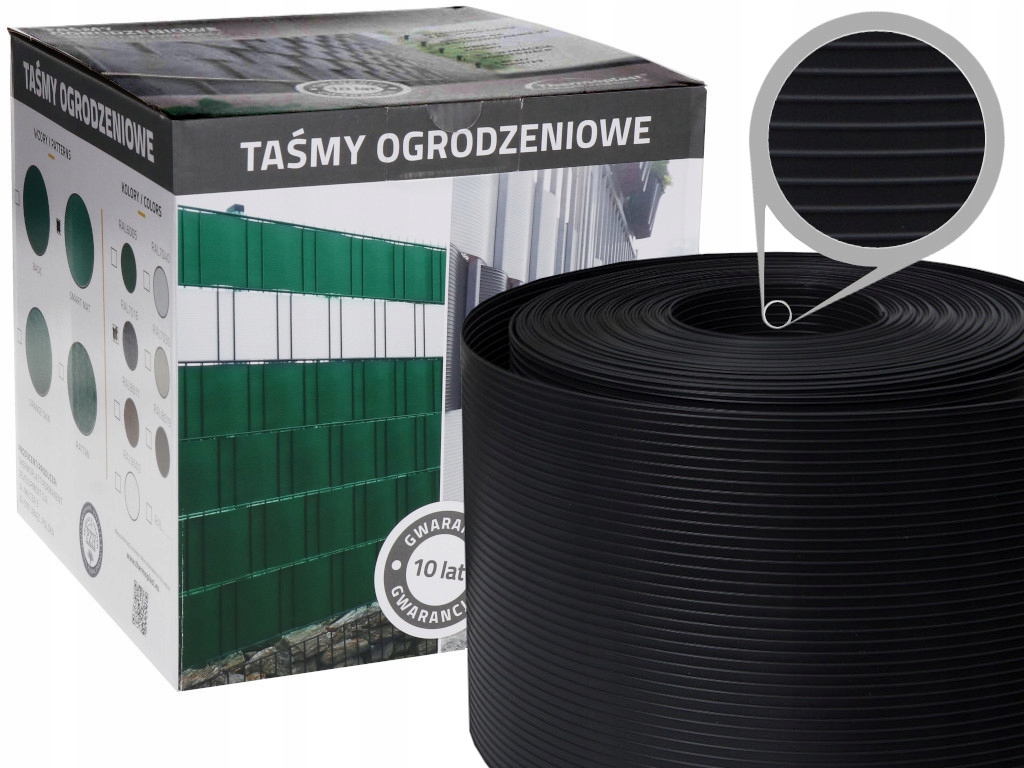 Taśma Ogrodzeniowa Polipropylenowa Thermoplast Smart 19x26m Czarna Uv