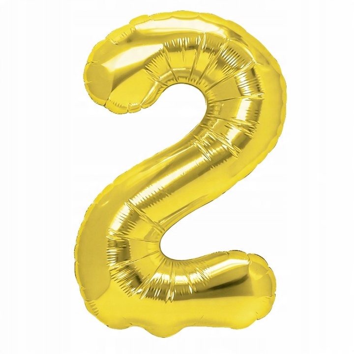 

Balon Foliowy złota cyfra 2 - 100 cm Hel