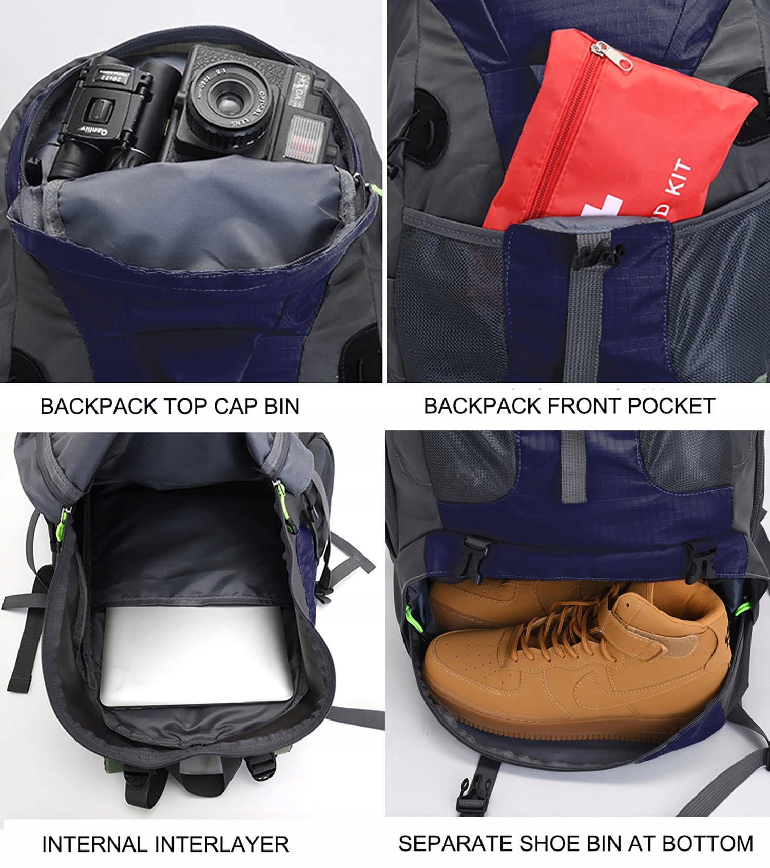 BSEASH 50L Lekki Wodoodporny Plecak Turystyczny Outdoor — miniatura 4
