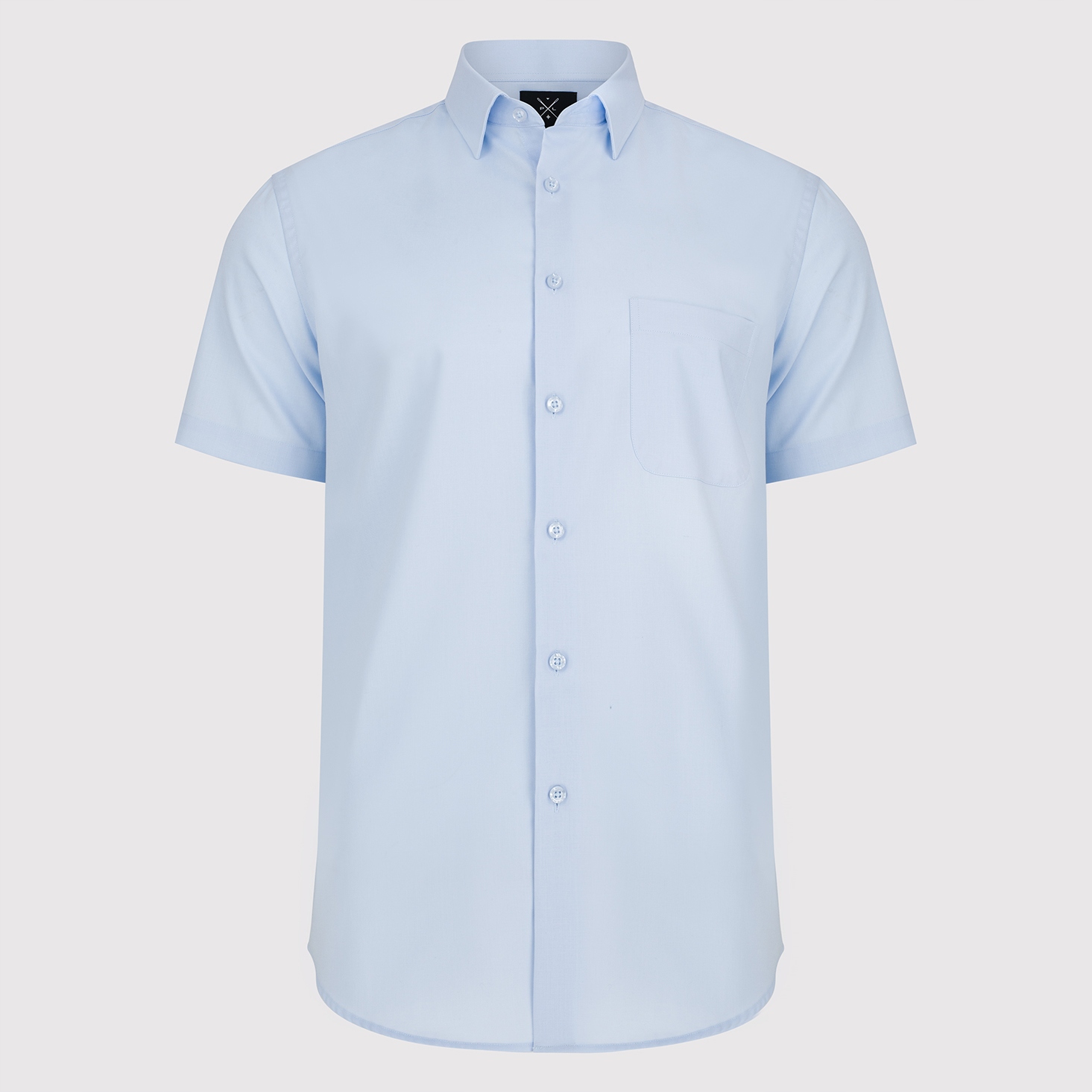 Klasická modrá košile s krátkým rukávem Regular Pako Lorente vel 3XL