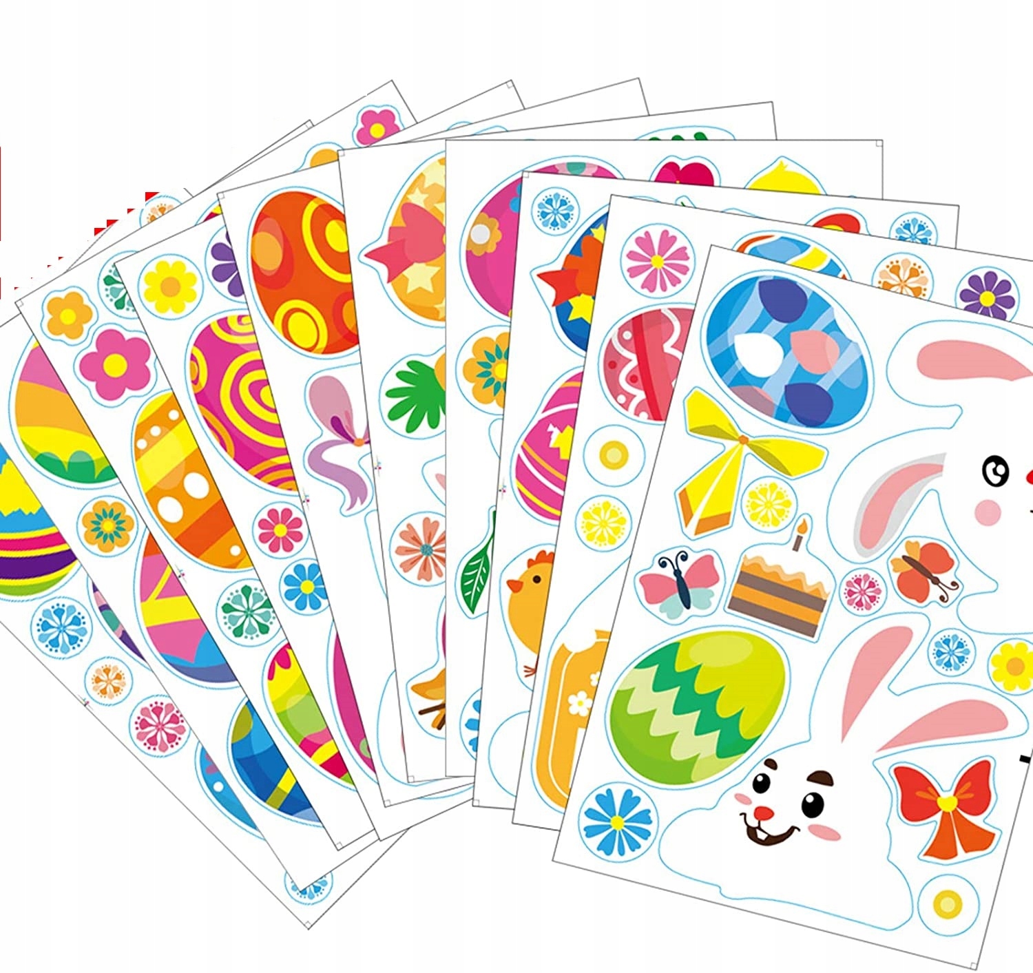 150 Ks Velikonoční Ozdoby Na Velikonoce Samolepky Na Okna Nábytek Zajíc Vajíčka