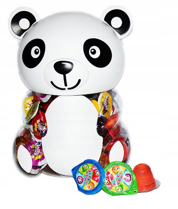 Levně Želé Bonbony Panda Jelly Cup pokladnička 100 kusů 1300 g
