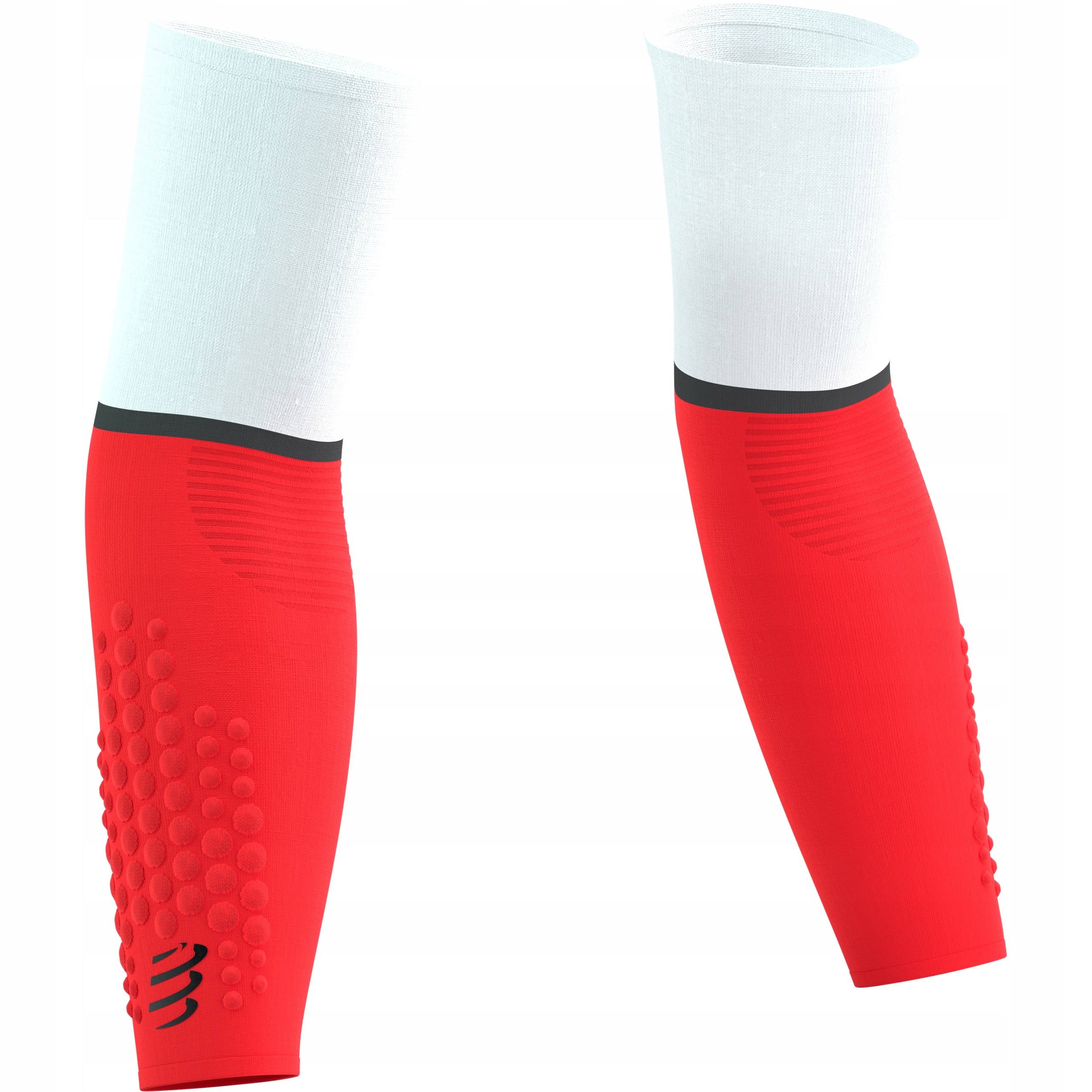 Rękawki Kompresyjne Compressport Ultralight Białe/Czerwone T2